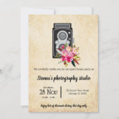 Invitation Caméra vintage (Devant)