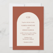 Invitation Camila Rust Arch Mariage moderne (Devant)