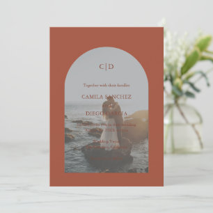 Invitation Camila Rust Arch Mariage moderne