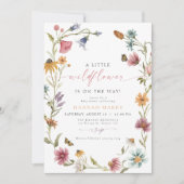 Invitation CAMILLA Papillon Fleur sauvage Baby shower fille (Devant)