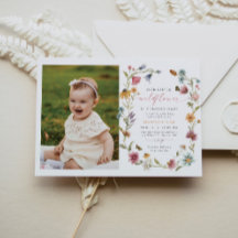 CAMILLA Papillon Fleur sauvage fille premier anniv