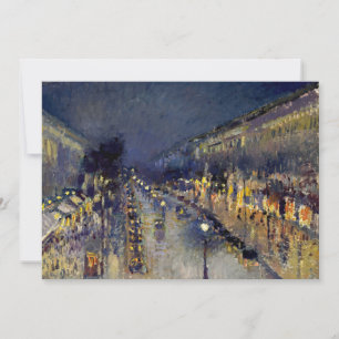 Invitation Camille Pissarro - Boulevard Montmartre la nuit
