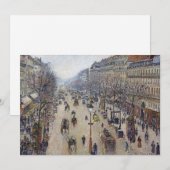Invitation Camille Pissarro - Boulevard Montmartre, matin (Devant / Derrière)