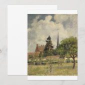 Invitation Camille Pissarro - L'Église à Eragny (Devant / Derrière)
