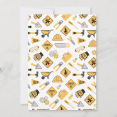 Invitation Camion à bascule Construction Yellow Boys Annivers (Dos)