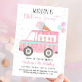 Invitation Camion à crème glacée quatre jamais doux anniversa
