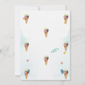 Invitation Camion à glace, Cônes, Anniversaire (Dos)