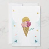 Invitation Camion à glace, Cônes, Anniversaire (Dos)