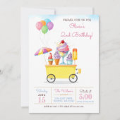 Invitation Camion à glace Cute Crece Anniversaire (Devant)