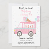 Invitation Camion à glace moderne Voici l'anniversaire de la  (Devant)