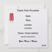 Invitation Camion à glace - SRF (Dos)