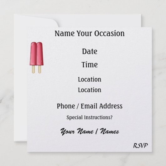 Invitation Camion à glace - SRF (Dos)