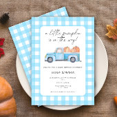 Invitation Camion bleu Un Baby shower Automne Un Peu Citrouil
