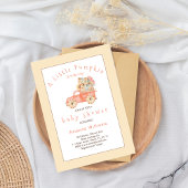 Invitation Camion citrouille Automne Floral Baby shower moder