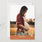 Invitation Camion Citrouille rustique brûlé Baby shower orang (Dos)