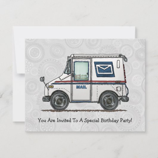 Invitation Camion Courrier (Devant)