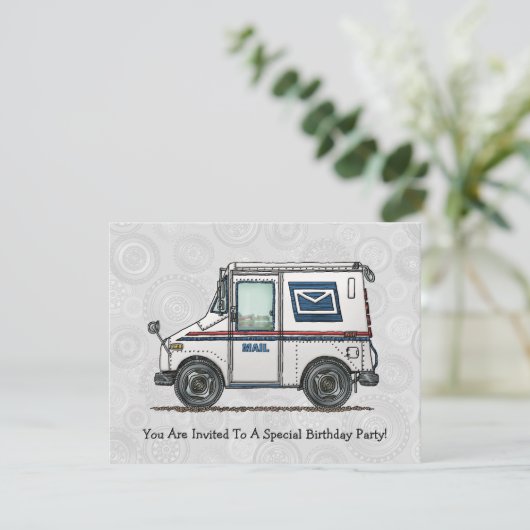 Invitation Camion Courrier (Debout devant)