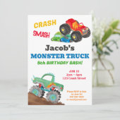Invitation Camion Crash Smash Monster Anniversaire Bash (Debout devant)