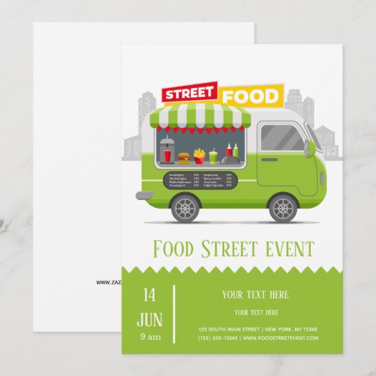 Invitation Camion d'alimentation (Devant / Derrière)