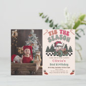 Invitation Camion de cerfs d'hiver Noël Fête d'anniversaire P (Debout devant)