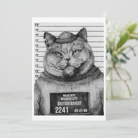 Invitation Camion de chat (Debout devant)