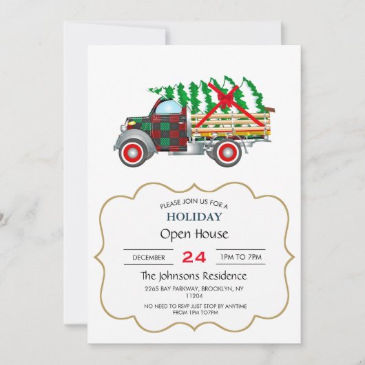 Invitation Camion de Christma (Devant)