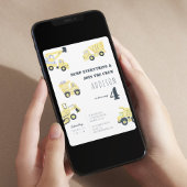 Invitation Camion de construction 4e anniversaire