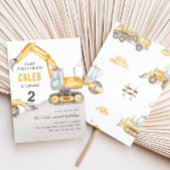 Invitation Camion de construction Dump Everything 2e annivers