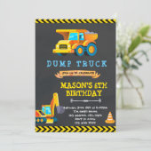 Invitation Camion de construction mignon (Debout devant)