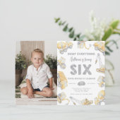 Invitation Camion de construction SIX 6e fête d'anniversaire (Debout devant)