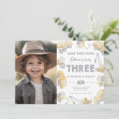 Invitation Camion de construction TROIS 3e fête d'anniversair (Debout devant)