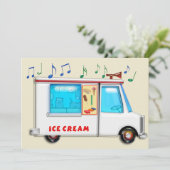 Invitation Camion de crème glacée (Debout devant)