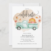 Invitation Camion de ferme et Citrouille Célébration de l'aut (Devant)