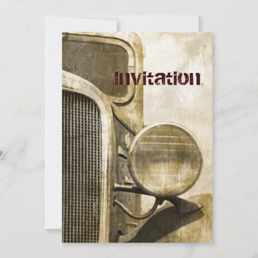 Invitation Camion de ferme russe primitif déprimé (Devant)