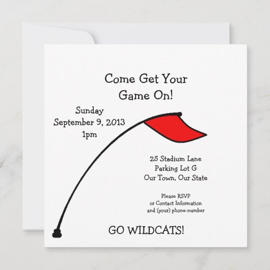 Invitation Camion de fête d'avant-match (Dos)