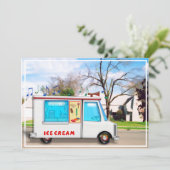 Invitation Camion de glace dans la rue (Debout devant)