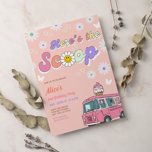 Invitation Camion de Glaces Fête son 2e Anniversaire
