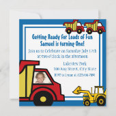 Invitation Camion de loisirs de construction Camboie (Devant)