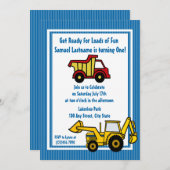 Invitation Camion de loisirs de construction Camboie (Devant / Derrière)