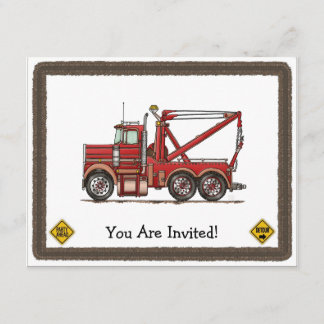 Invitation Camion de naufrageur mignon