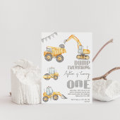 Invitation Camion de pompage Tout Construction 1er Anniversai