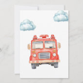 Invitation Camion de pompiers à la rescousse pour les 2 ans d (Dos)