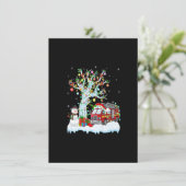 Invitation Camion de pompiers Chapeau de Père Noël Illuminati (Debout devant)