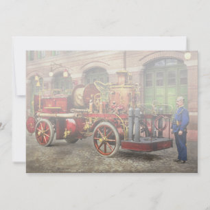 Invitation Camion de pompiers - Un camion à pompe électrique