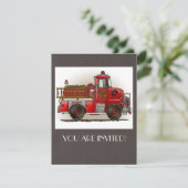 Invitation Camion de pompiers volontaire (Debout devant)
