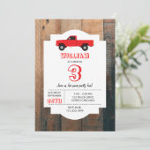 Invitation Camion de transport Camion de ramassage rouge Cami (Debout devant)