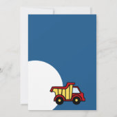 Invitation Camion de vidage de construction (Dos)