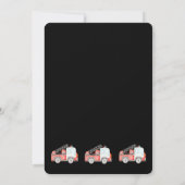 Invitation Camion d'incendie - Pompier - Sonner l'alarme Anni (Dos)