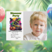 Invitation Camion Dino-Mite Monster Anniversaire Bash