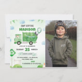 Invitation Camion d'ordures 5e fête d'anniversaire Photo (Devant)